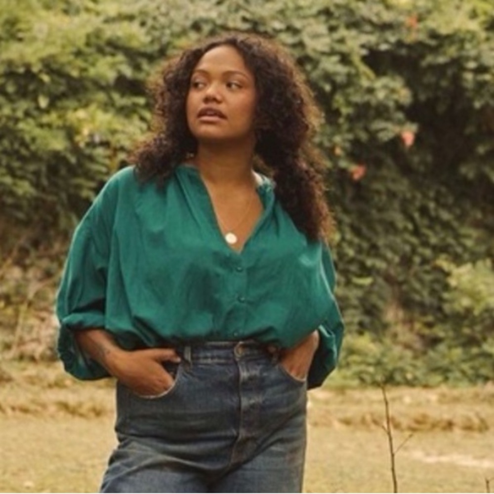 Doen Jane blouse in teal L